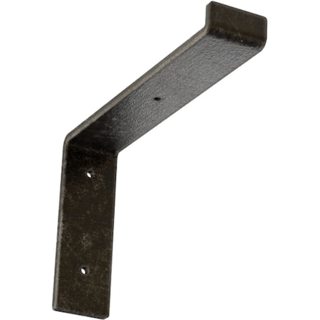 Steel Truss Shelf Bracket, Antiqued Warm Silver 2W X 10D X 7 1/4H
